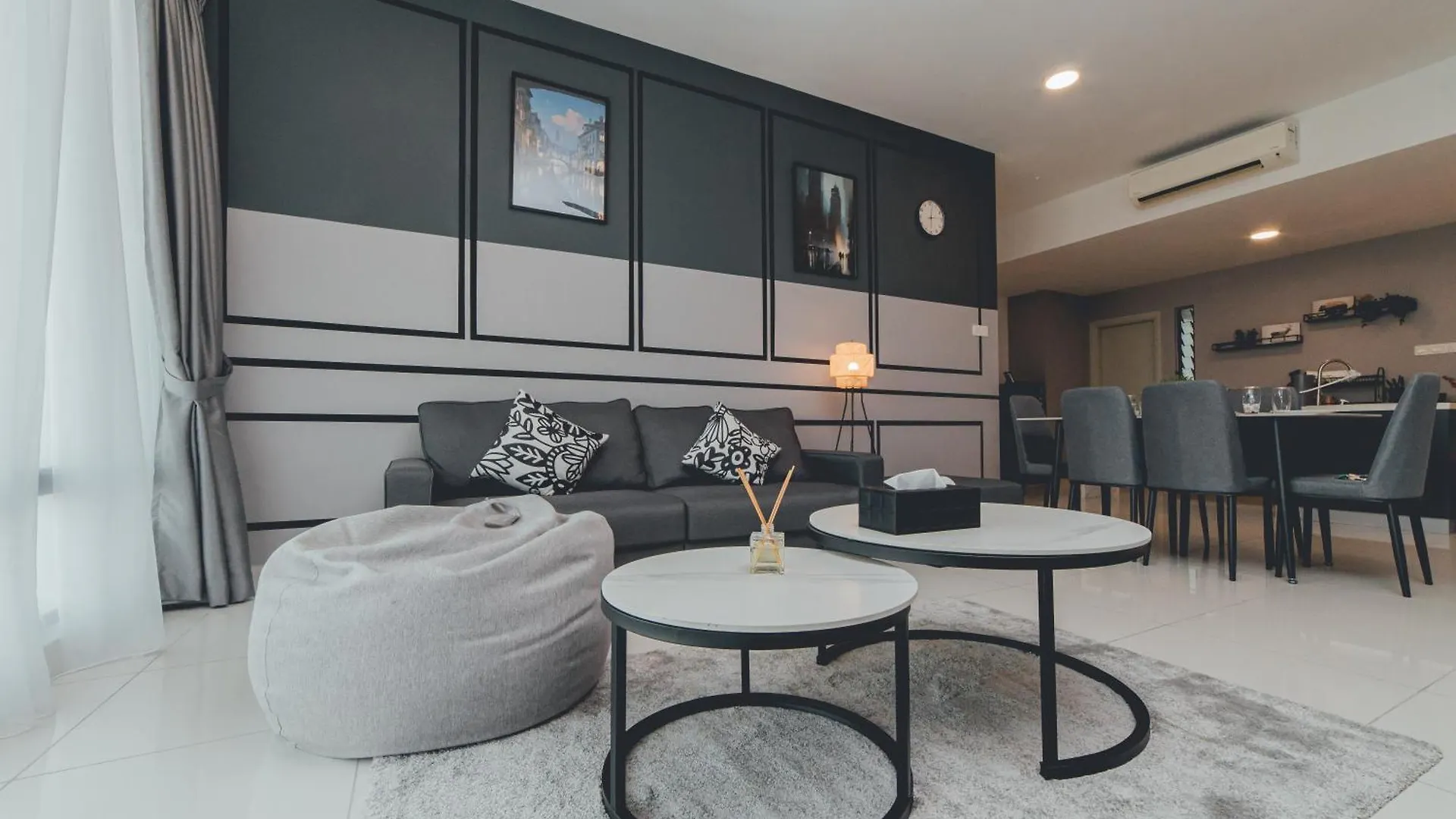 Mosaic Lush Grey Nest 3Br 8Pax W Bathtub Near Midvalley Τζόχορ Μπάχρου Διαμέρισμα